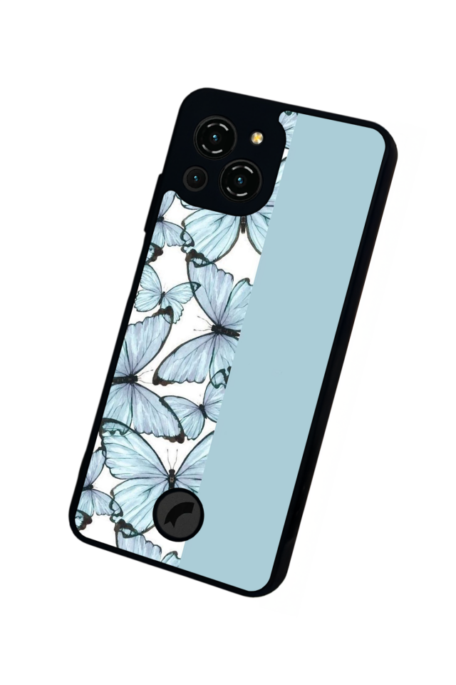 Reeder S23 Pro Max Uyumlu Kelebek Tasarımlı Glossy Premium Kılıf