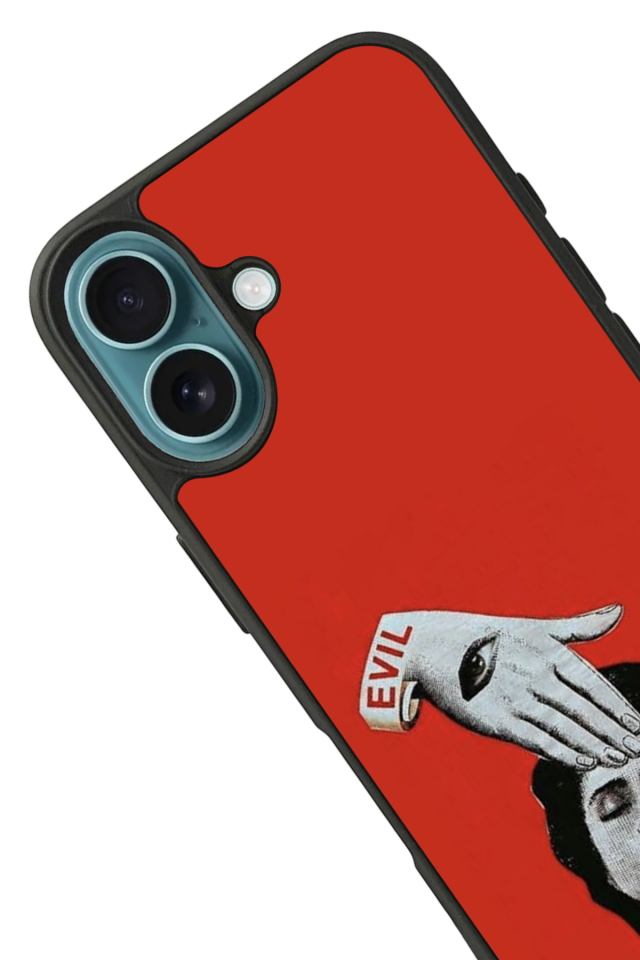 iPhone 16 Plus Uyumlu Kirmizi Tasarımlı Glossy Premium Kılıf