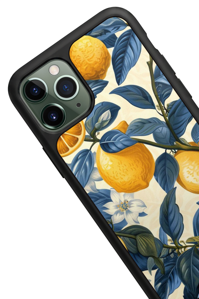iPhone 11 Pro Max Uyumlu Limon Tasarımlı Glossy Premium Kılıf