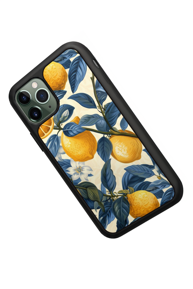 iPhone 11 Pro Max Uyumlu Limon Tasarımlı Glossy Premium Kılıf