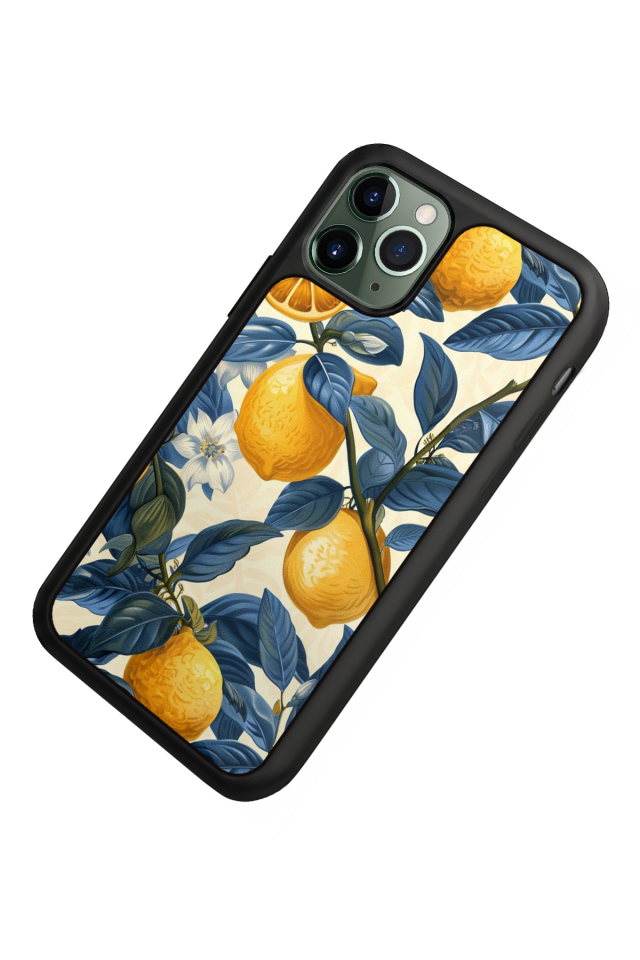 iPhone 11 Pro Max Uyumlu Limon Tasarımlı Glossy Premium Kılıf