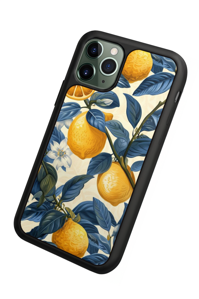 iPhone 11 Pro Max Uyumlu Limon Tasarımlı Glossy Premium Kılıf