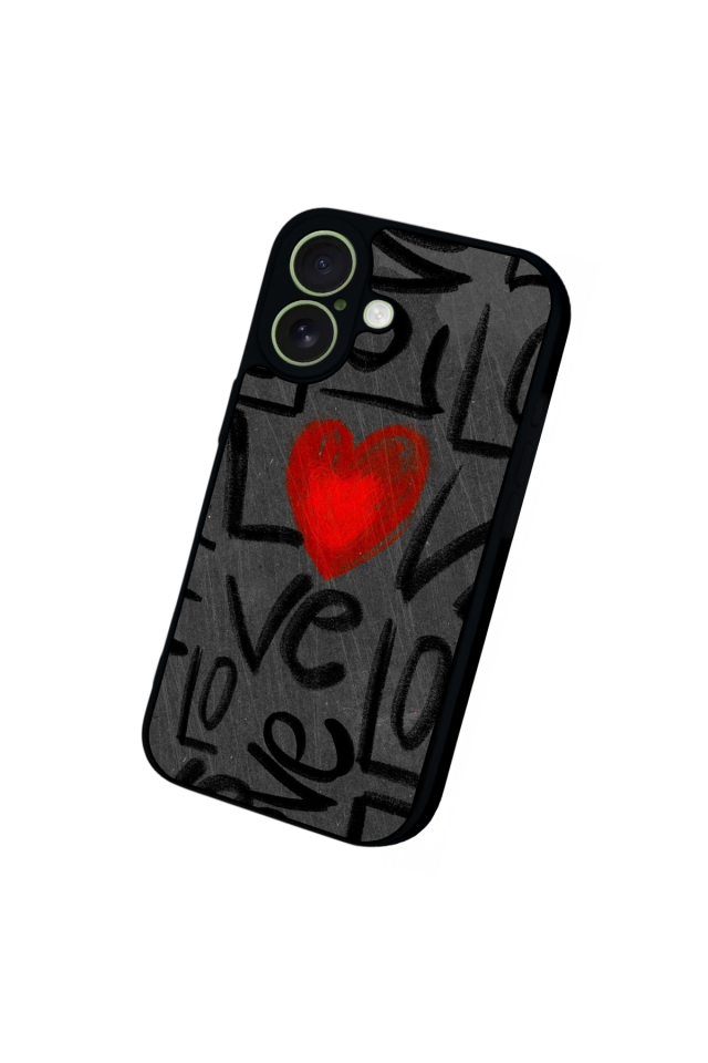 iPhone 17 Uyumlu Love Tasarımlı Glossy Premium Kılıf