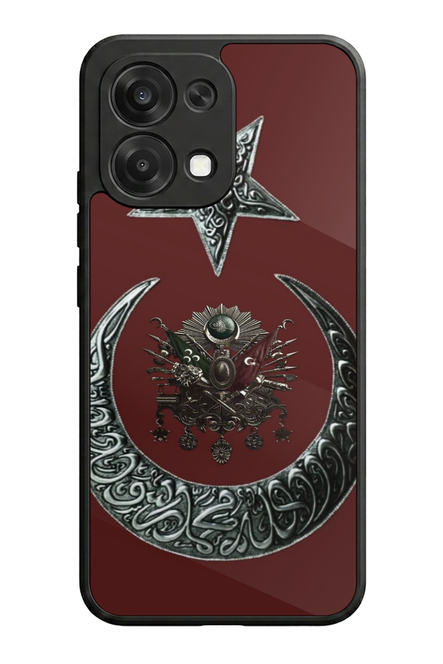 Oppo A6 Pro Uyumlu Osmanli Tugrasi Tasarımlı Glossy Premium Kılıf