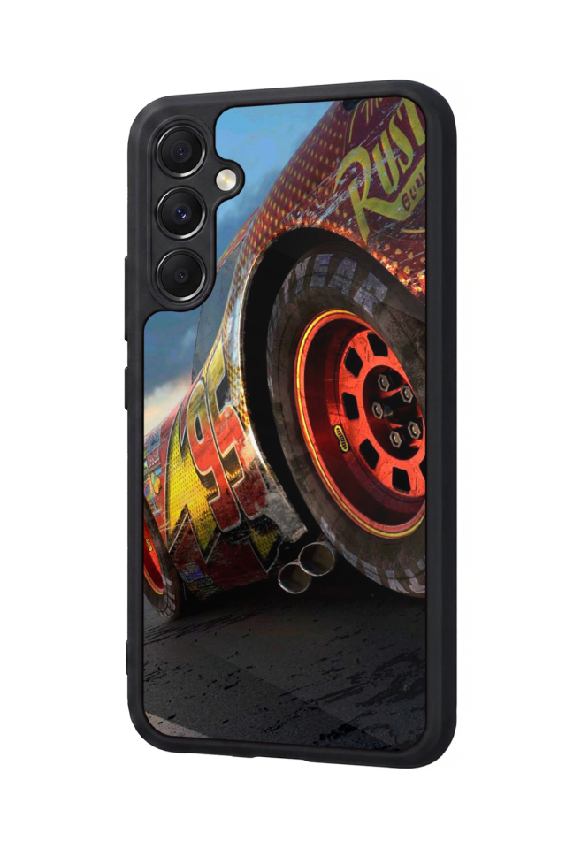 Samsung Galaxy M34 Uyumlu Şimsek McQueen Tasarımlı Glossy Premium Kılıf