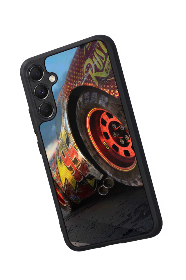 Samsung Galaxy M34 Uyumlu Şimsek McQueen Tasarımlı Glossy Premium Kılıf