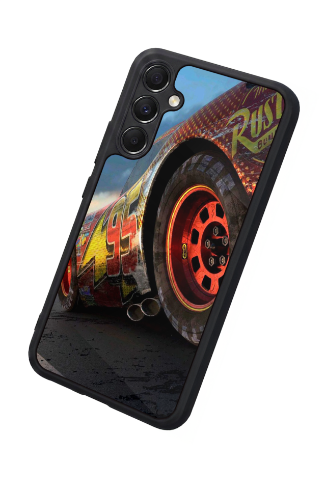 Samsung Galaxy M34 Uyumlu Şimsek McQueen Tasarımlı Glossy Premium Kılıf
