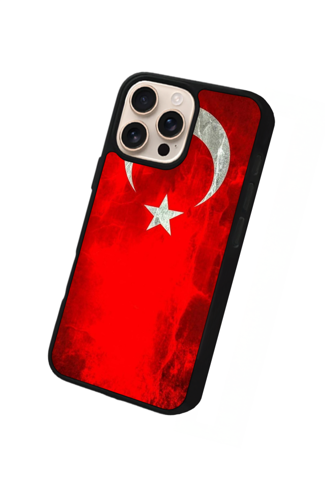 iPhone 14 Pro Uyumlu TürkBayragi Tasarımlı Glossy Premium Kılıf