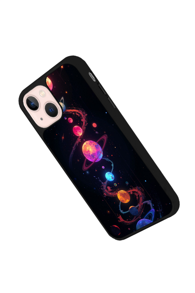iPhone 15 Uyumlu Uzay Tasarımlı Glossy Premium Kılıf