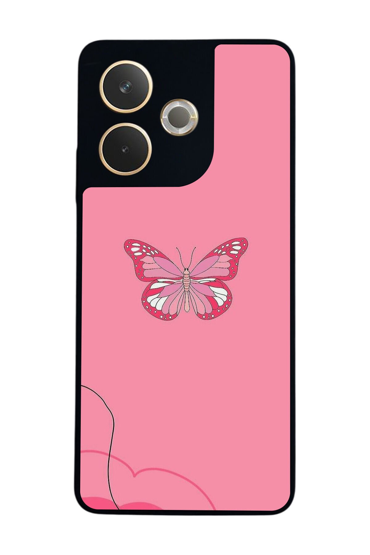 Oppo A5 Pro Uyumlu Kelebek Tasarımlı Glossy Premium Kılıf