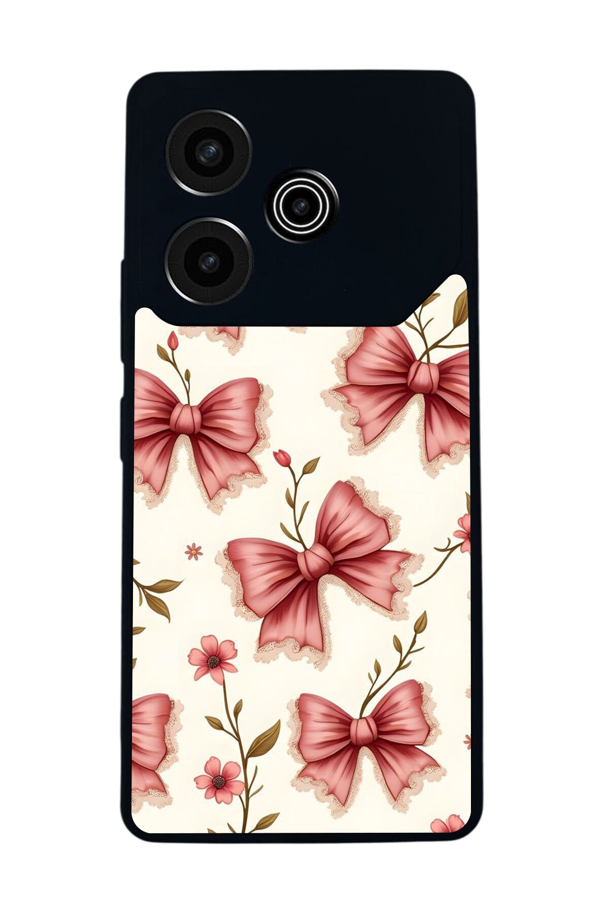 Tecno Pova 6 Uyumlu Kurdele Tasarımlı Glossy Premium Kılıf