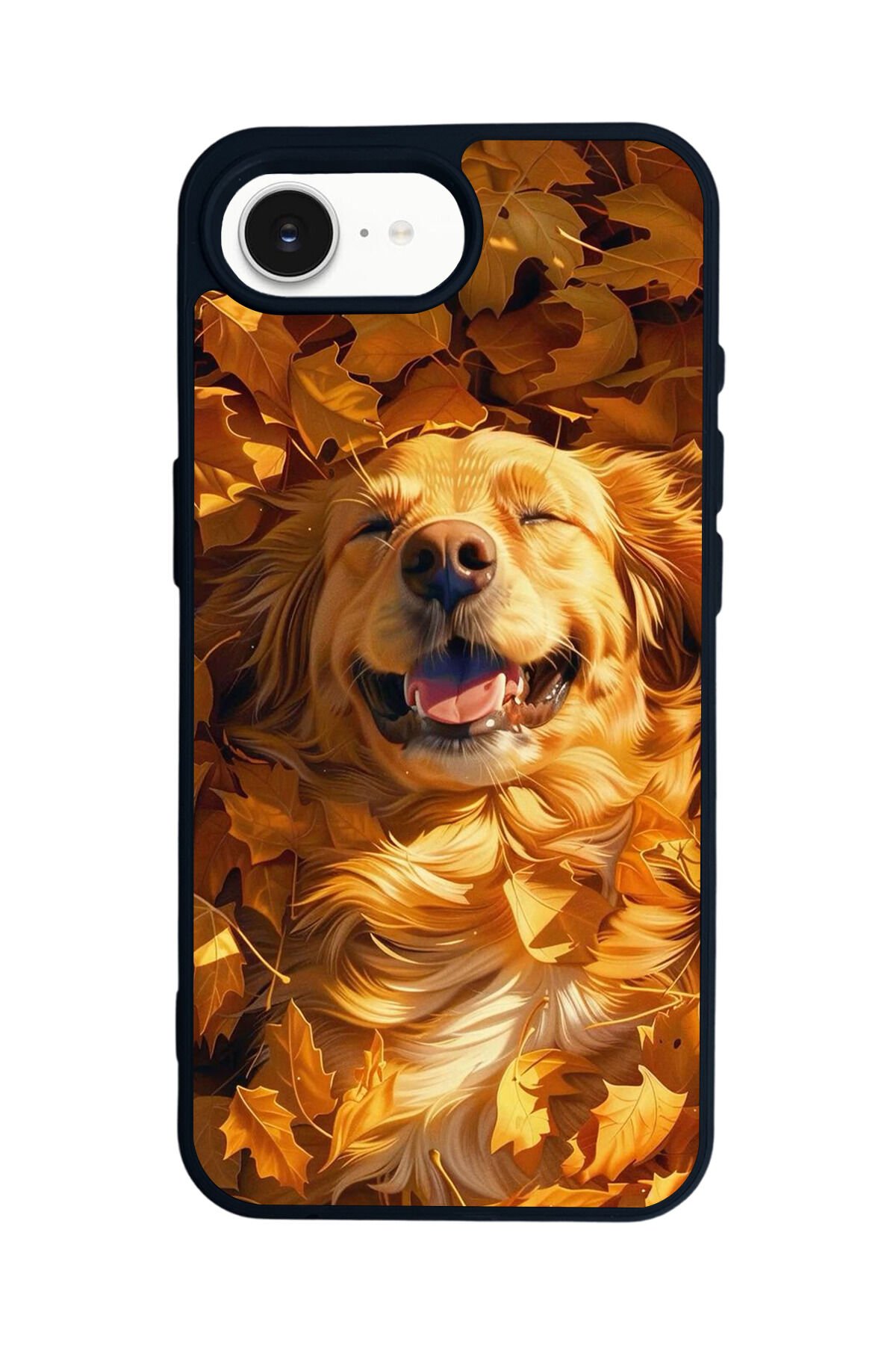 iPhone 16E Uyumlu Golden Kopek Tasarımlı Glossy Premium Kılıf