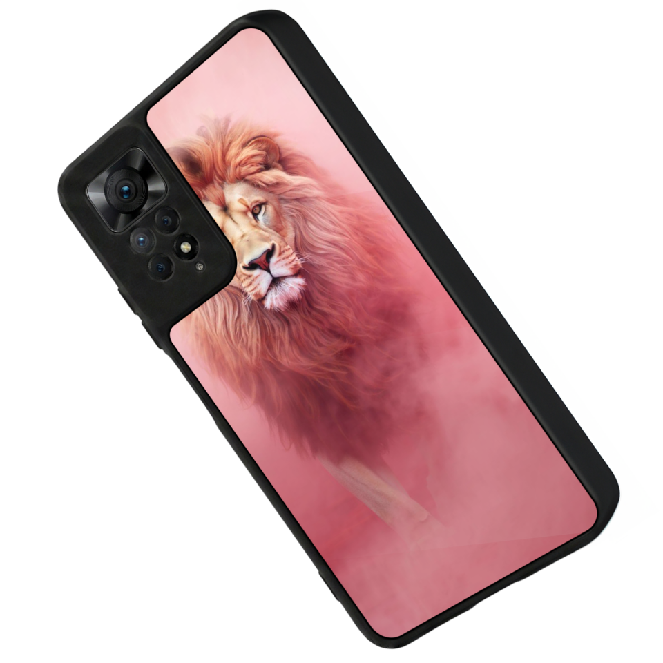 Xiaomi Redmi Note 11 Pro Uyumlu Aslan Tasarımlı Glossy Premium Kılıf