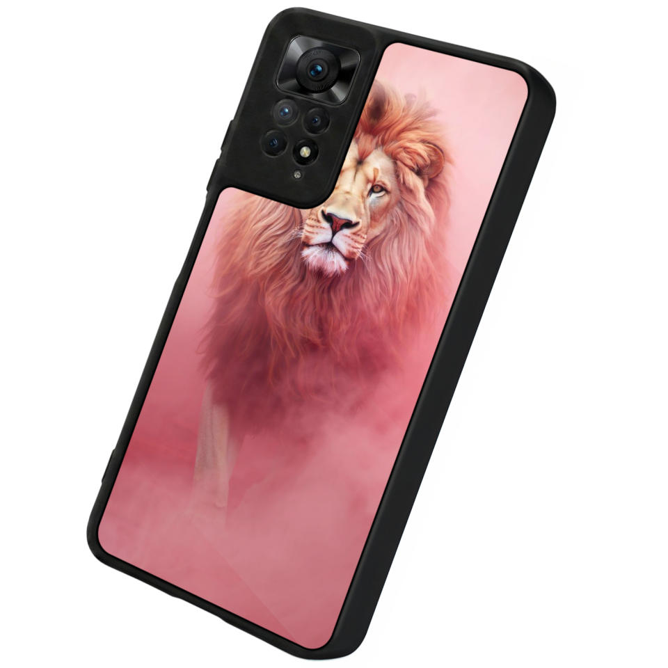 Xiaomi Redmi Note 11 Pro Uyumlu Aslan Tasarımlı Glossy Premium Kılıf