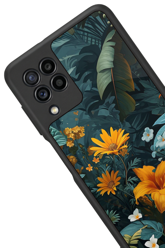Samsung Galaxy M32 Uyumlu Botanik Tasarımlı Glossy Premium Kılıf