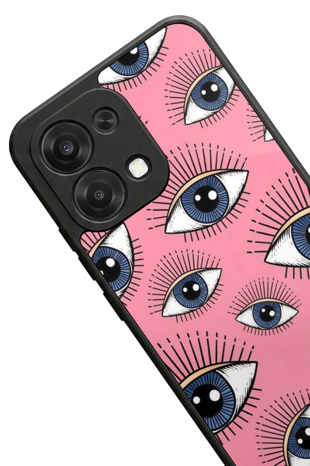 Oppo A6 Pro Uyumlu Göz Tasarımlı Glossy Premium Kılıf