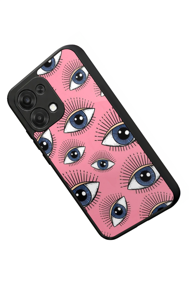 Oppo A6 Pro Uyumlu Göz Tasarımlı Glossy Premium Kılıf