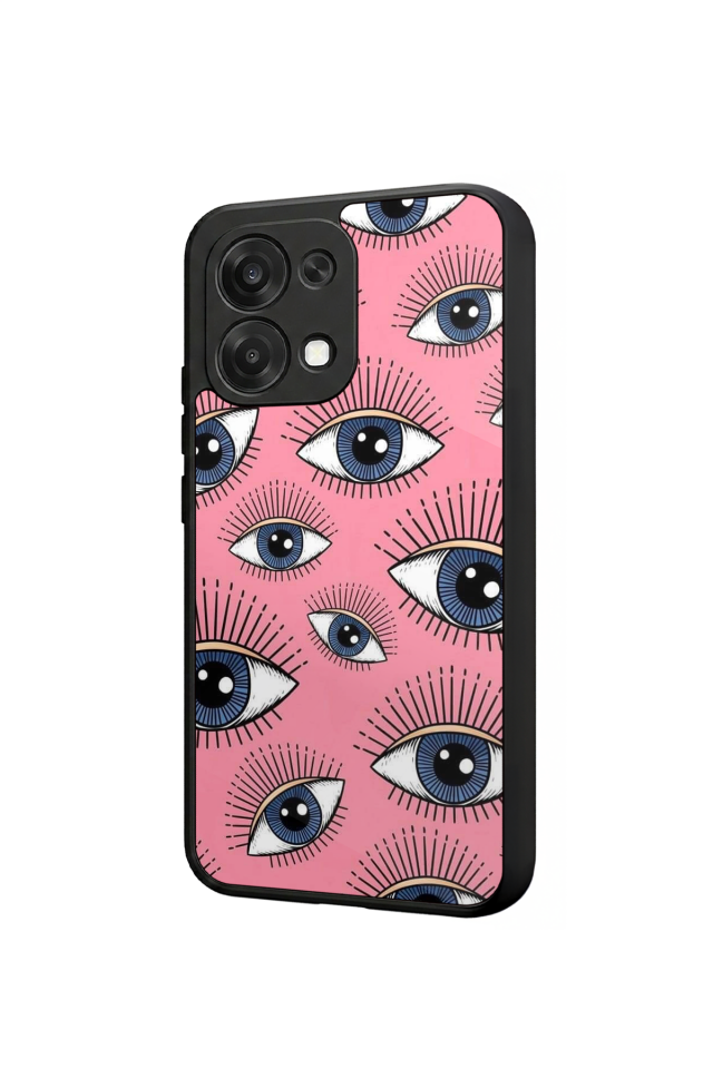 Oppo A6 Pro Uyumlu Göz Tasarımlı Glossy Premium Kılıf