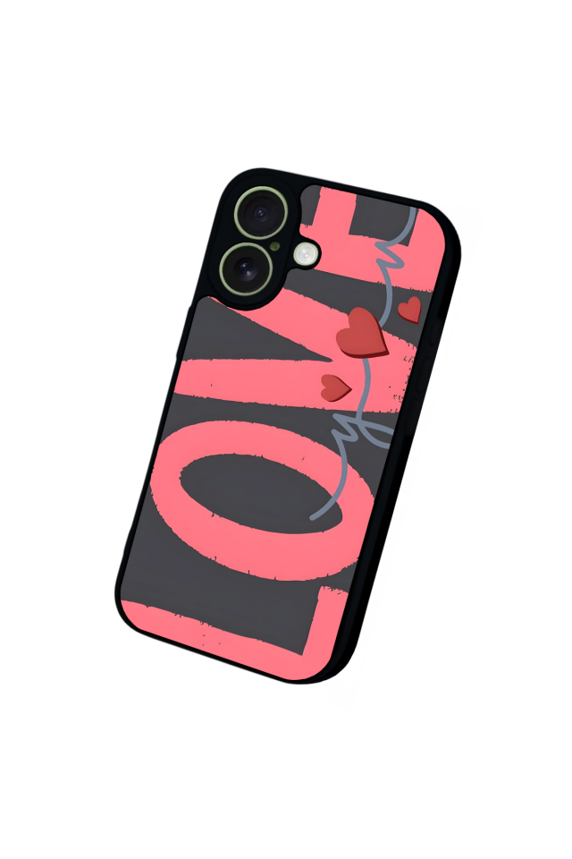 iPhone 17 Uyumlu Love Tasarımlı Glossy Premium Kılıf