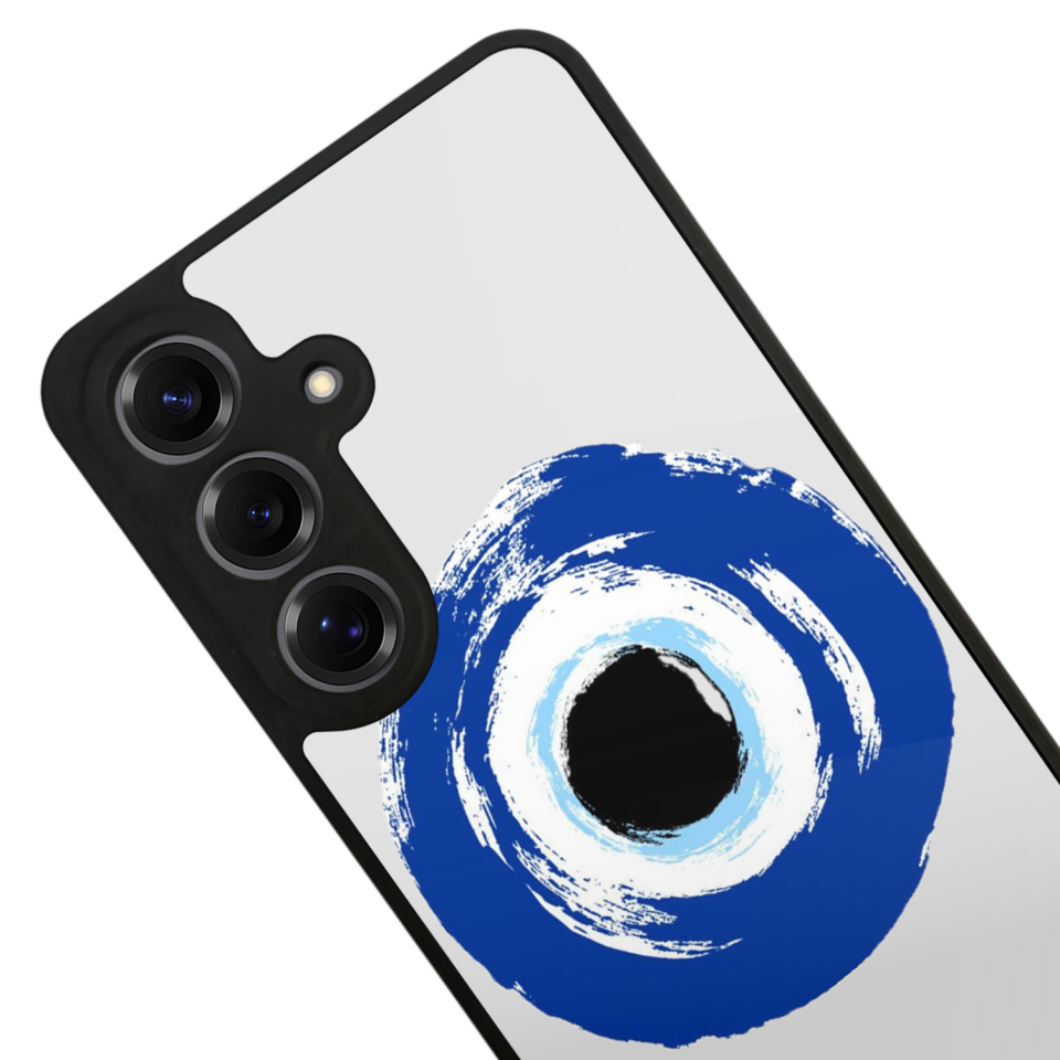 Samsung Galaxy S25 Uyumlu Nazar Tasarımlı Glossy Premium Kılıf