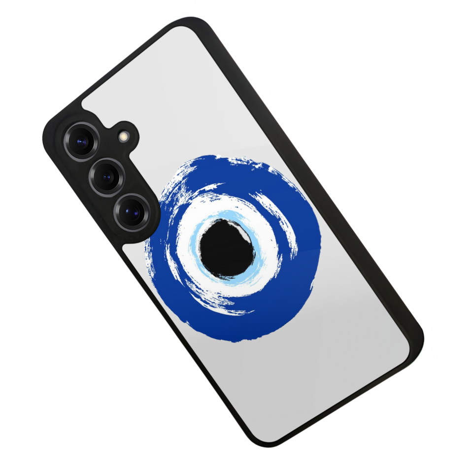 Samsung Galaxy S25 Uyumlu Nazar Tasarımlı Glossy Premium Kılıf