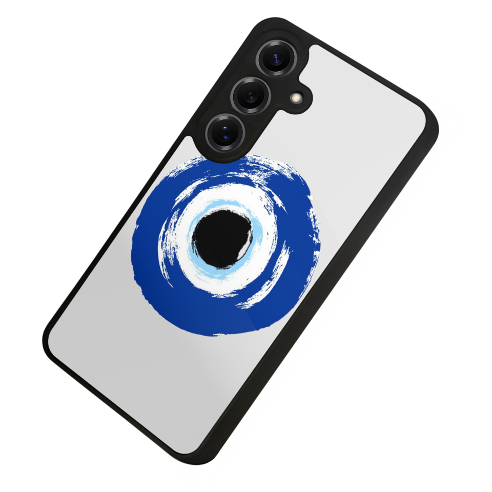 Samsung Galaxy S25 Uyumlu Nazar Tasarımlı Glossy Premium Kılıf