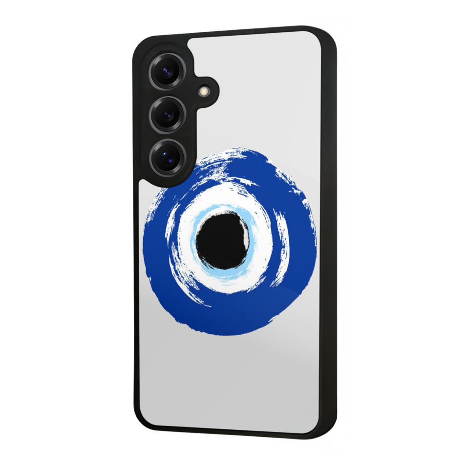 Samsung Galaxy S25 Uyumlu Nazar Tasarımlı Glossy Premium Kılıf