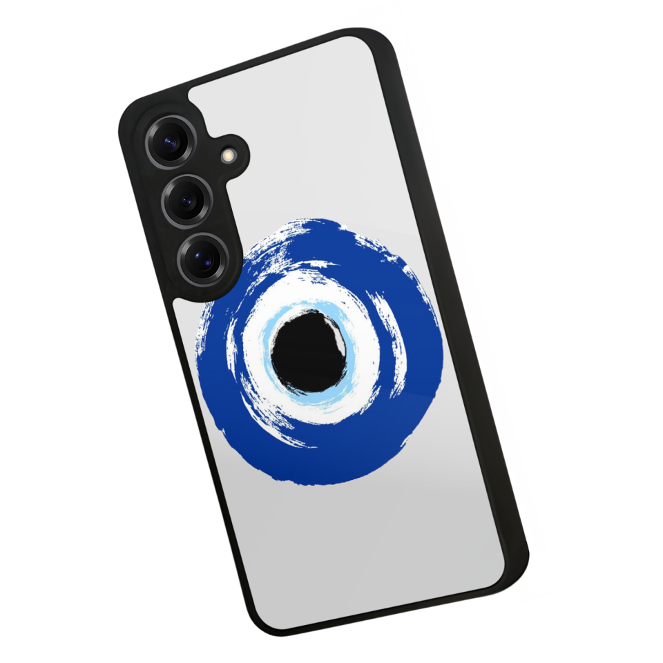 Samsung Galaxy S25 Uyumlu Nazar Tasarımlı Glossy Premium Kılıf