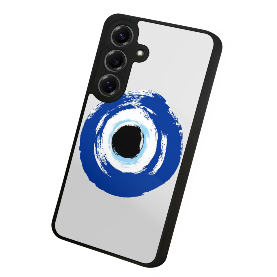 Samsung Galaxy S25 Uyumlu Nazar Tasarımlı Glossy Premium Kılıf