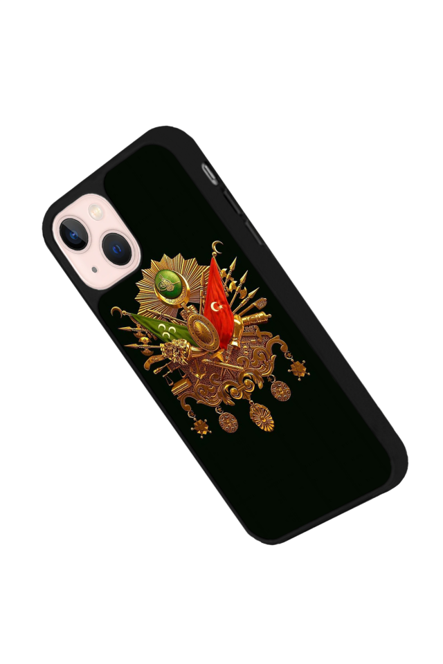 iPhone 13 Mini Uyumlu Osmanli Tugrasi Tasarımlı Glossy Premium Kılıf