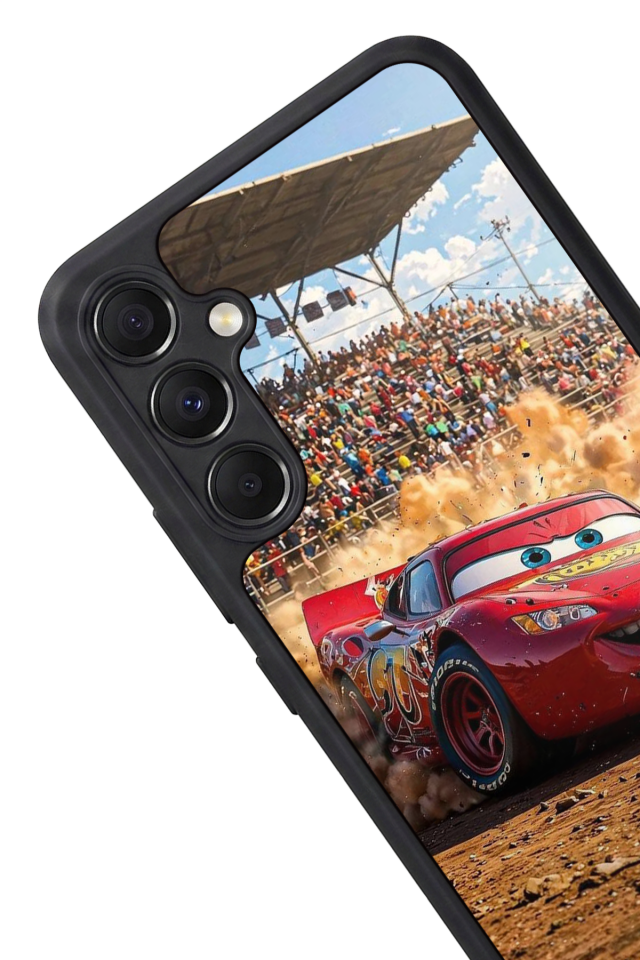 Samsung Galaxy M34 Uyumlu Şimsek McQueen Tasarımlı Glossy Premium Kılıf