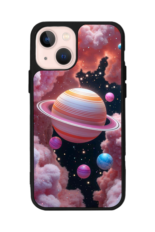 iPhone 15 Uyumlu Uzay Tasarımlı Glossy Premium Kılıf