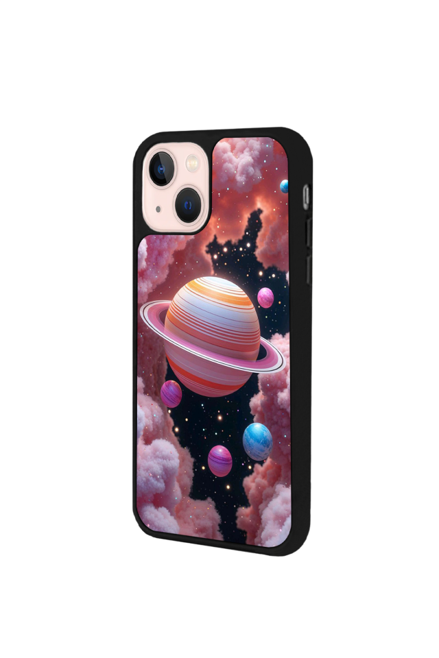 iPhone 15 Uyumlu Uzay Tasarımlı Glossy Premium Kılıf