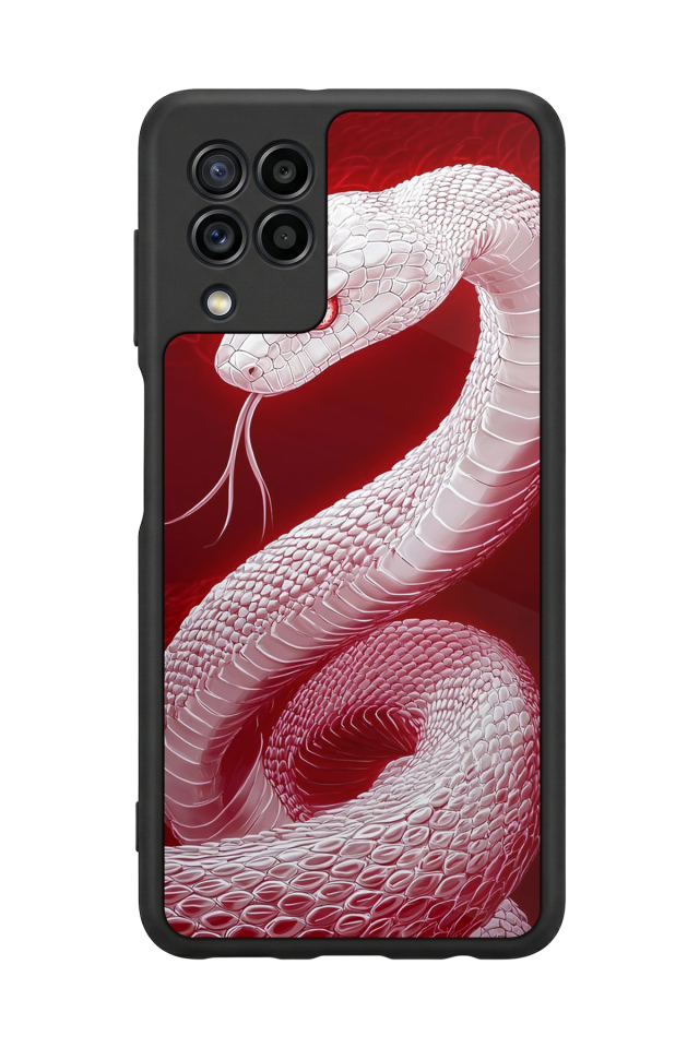 Samsung Galaxy M22 Uyumlu Yılan Tasarımlı Glossy Premium Kılıf