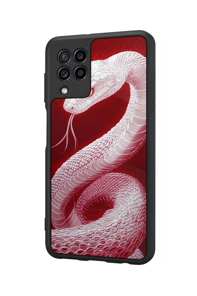 Samsung Galaxy M22 Uyumlu Yılan Tasarımlı Glossy Premium Kılıf