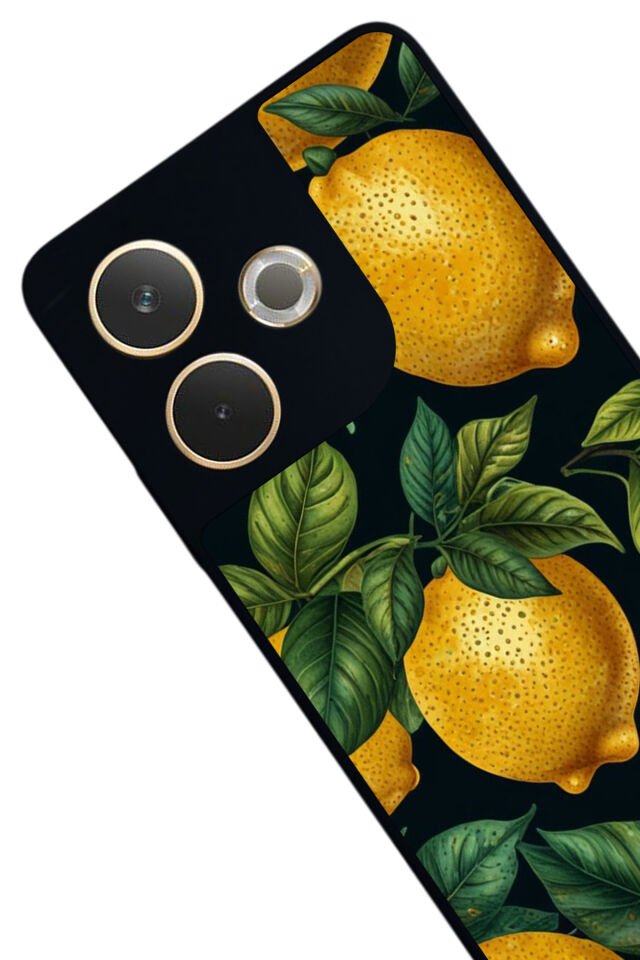 Oppo A5 Pro Uyumlu Limon Tasarımlı Glossy Premium Kılıf