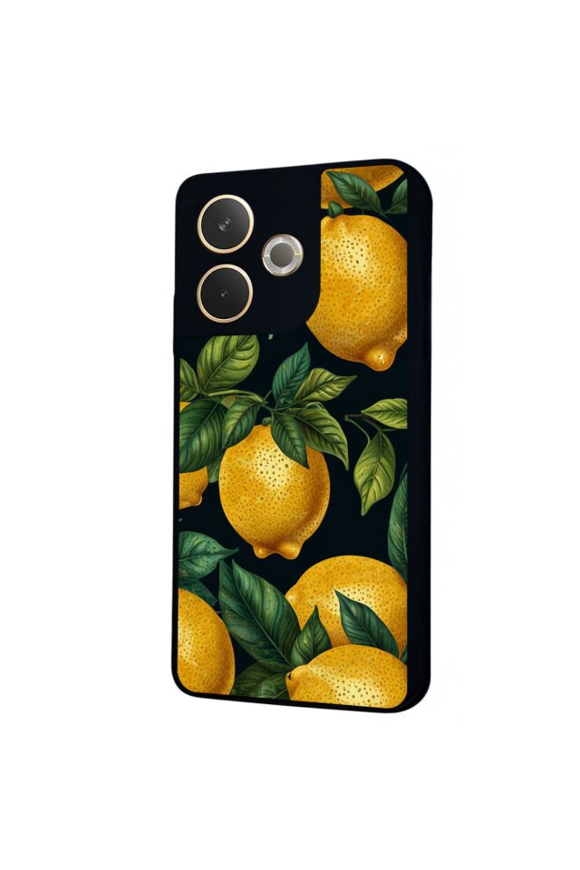 Oppo A5 Pro Uyumlu Limon Tasarımlı Glossy Premium Kılıf