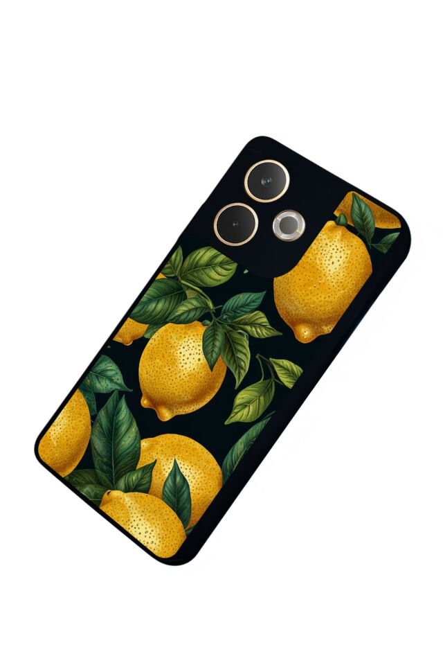 Oppo A5 Pro Uyumlu Limon Tasarımlı Glossy Premium Kılıf