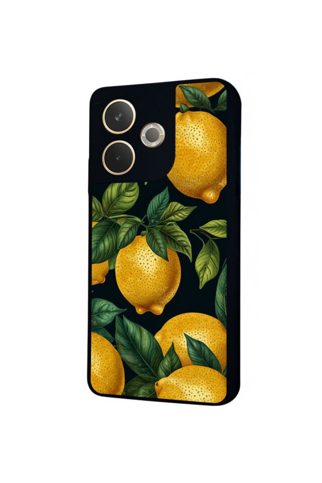 Oppo A5 Pro Uyumlu Limon Tasarımlı Glossy Premium Kılıf