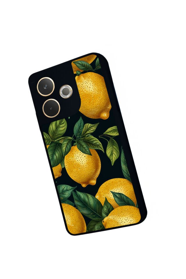 Oppo A5 Pro Uyumlu Limon Tasarımlı Glossy Premium Kılıf