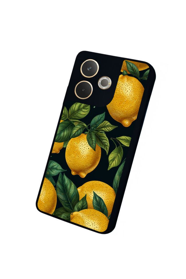 Oppo A5 Pro Uyumlu Limon Tasarımlı Glossy Premium Kılıf