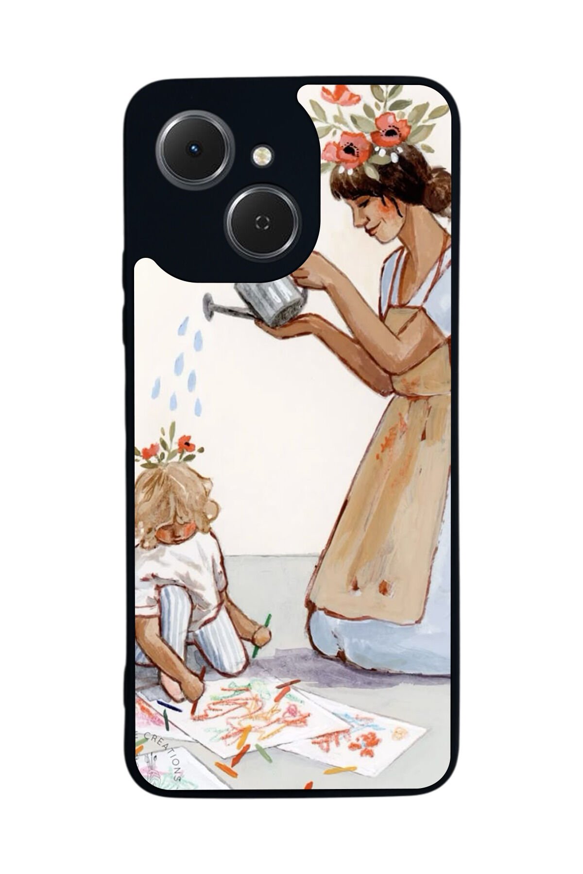 Tecno Spark 40C Uyumlu Kalp Love Tasarımlı Glossy Premium Kılıf