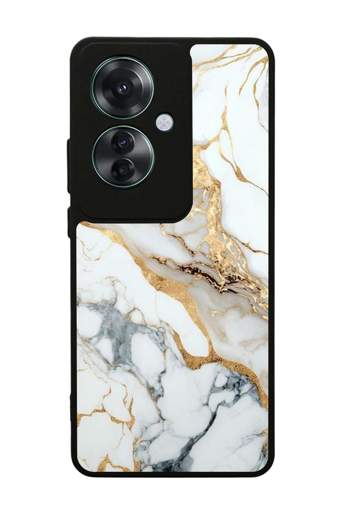 Oppo Reno 11F Uyumlu Mermer Marble Tasarımlı Glossy Premium Kılıf