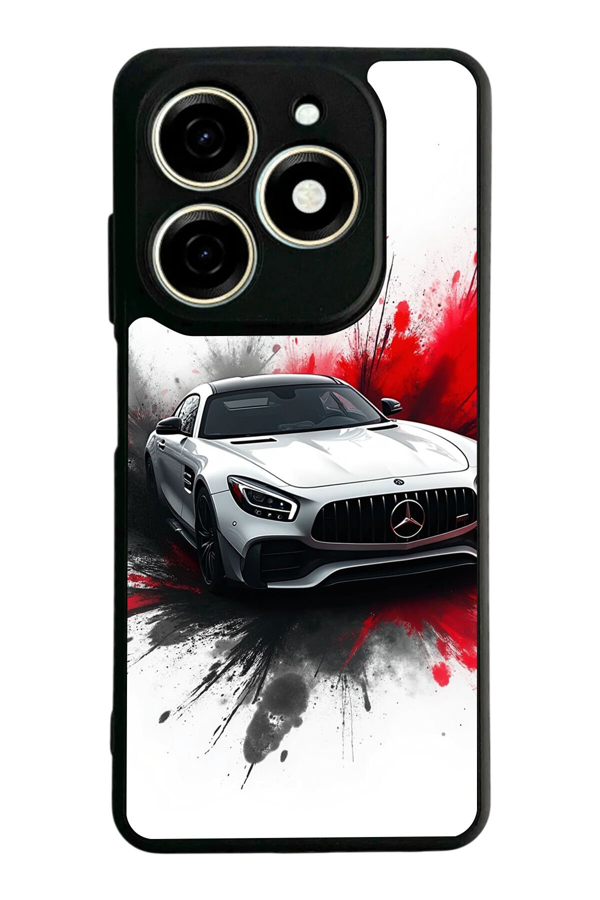 Infınıx Smart 8 Pro Uyumlu Mercedes Tasarımlı Glossy Premium Kılıf