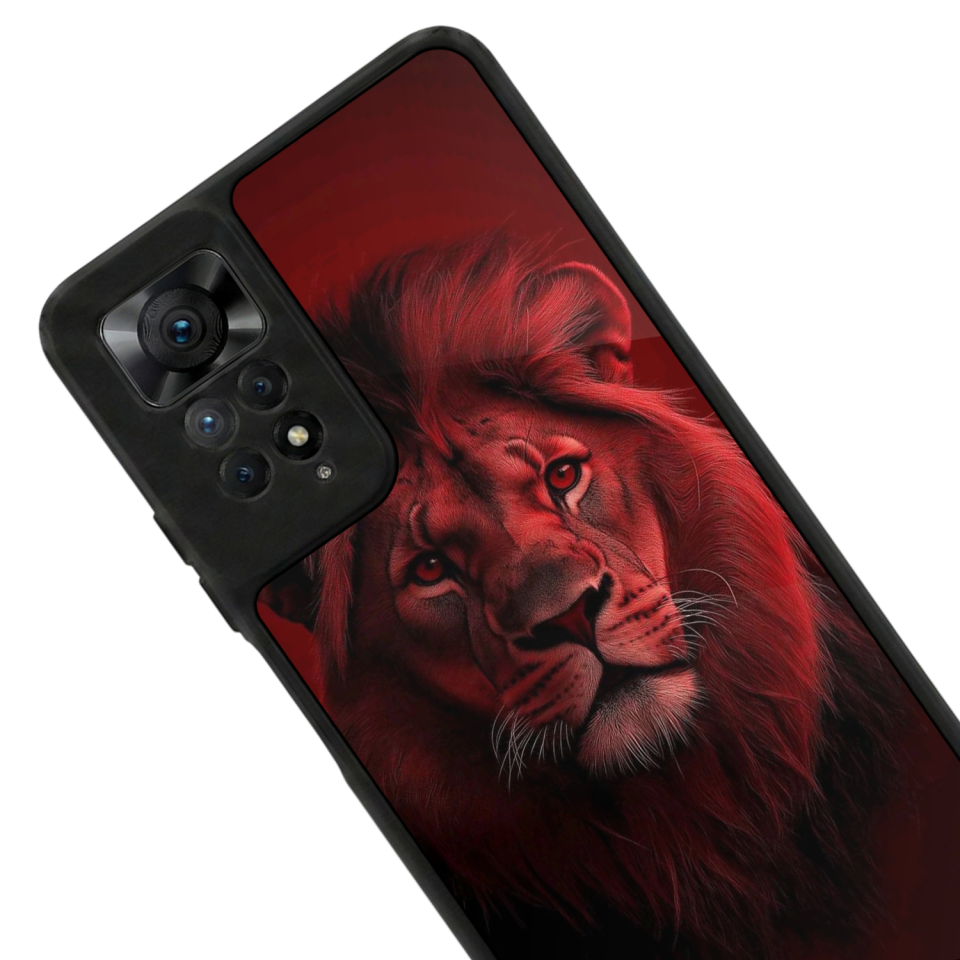Xiaomi Redmi Note 11 Pro Uyumlu Aslan Tasarımlı Glossy Premium Kılıf
