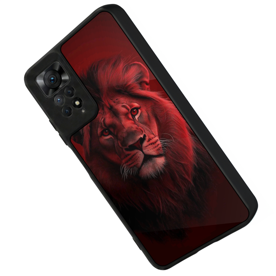 Xiaomi Redmi Note 11 Pro Uyumlu Aslan Tasarımlı Glossy Premium Kılıf