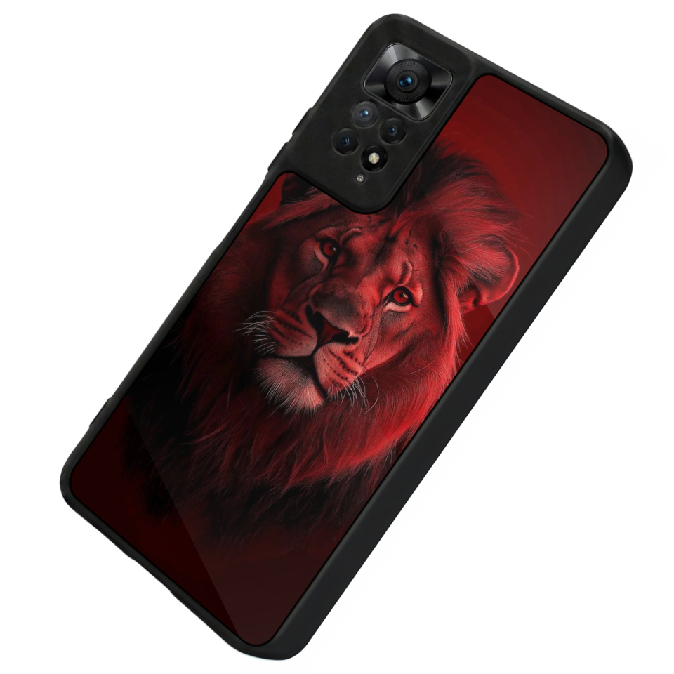 Xiaomi Redmi Note 11 Pro Uyumlu Aslan Tasarımlı Glossy Premium Kılıf