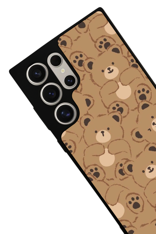 Samsung Galaxy S23 Ultra Uyumlu Ayı Tasarımlı Glossy Premium Kılıf