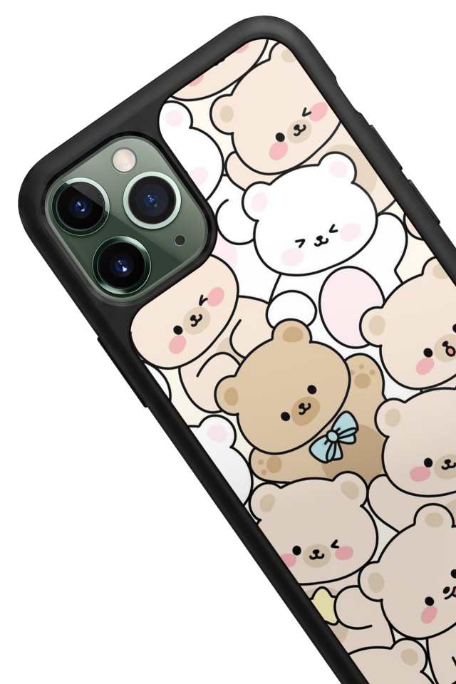 iPhone 11 Pro Uyumlu Ayı Tasarımlı Glossy Premium Kılıf