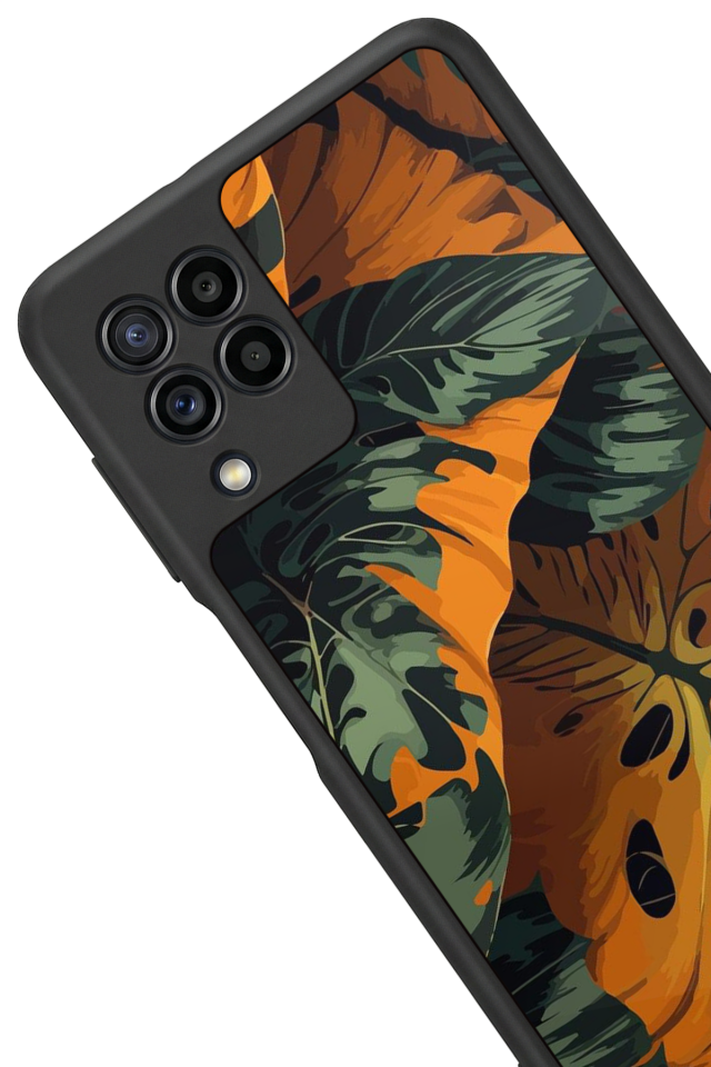 Samsung Galaxy M32 Uyumlu Botanik Tasarımlı Glossy Premium Kılıf